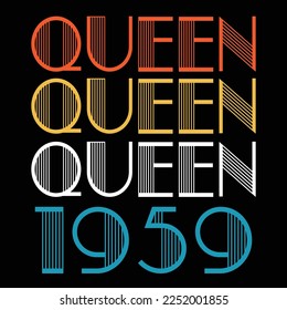 Queen Born In 1959 Vintage Birthday