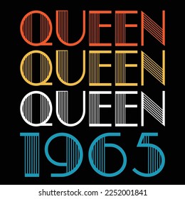 Queen Born In 1965 Vintage Birthday svg