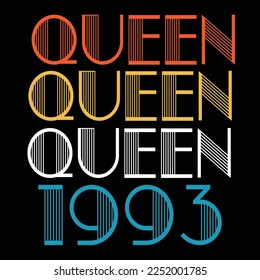 Queen Born In 1993 Vintage Birthday