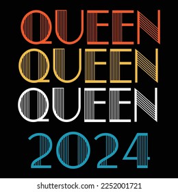 Queen Born In 2024 Vintage Birthday