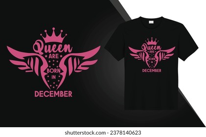 Queen are born in july birthdays tshirt design  Vector
