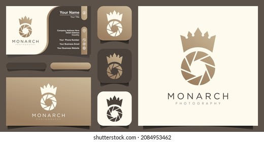 Queen Camera Logo Design, template vector illustration