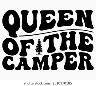 Reina Del Camper Svg, Caminatas, Camisa De Camping Divertida, Camisa De Aventura, Camp Saying Svg, Camisa De Camping, Citas De Camping Svg, Archivo Cortado, Silueta