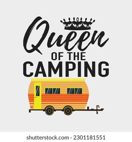 Campamento RV de la Reina de Camping Divertido Shirt