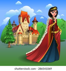 Queen with castle