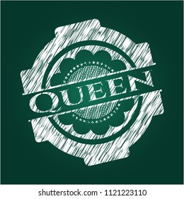Queen with chalkboard texture