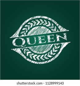 Queen with chalkboard texture