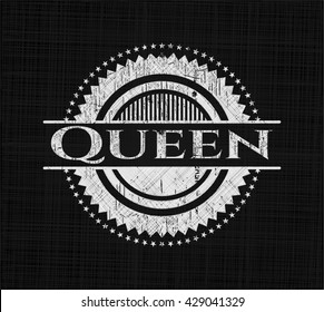 Queen with chalkboard texture