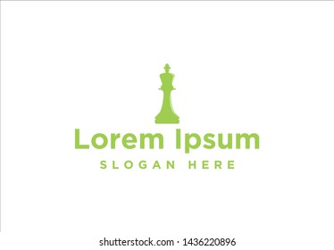 queen chess Logo Inspiration isolated on white background