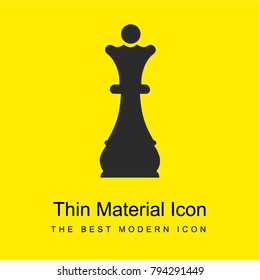 Queen chess piece black shape bright yellow material minimal icon or logo design