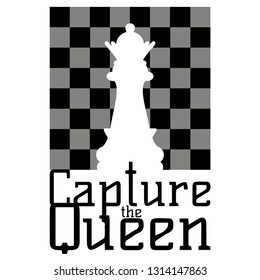Queen chess piece, capture the queen