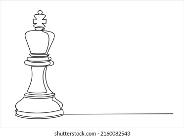 Queen, chess piece continuous one line art illustration. Can used for logo, emblem, slide show and banner. Illustration with quote template. 