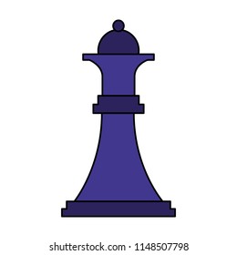 queen chess piece isolated icon