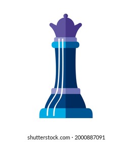 queen chess piece isolated icon