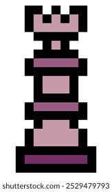 Queen chess piece in pixel art style