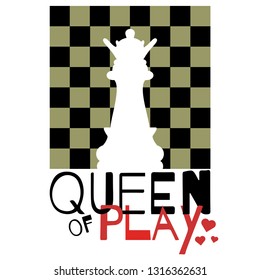Queen chess piece of play
