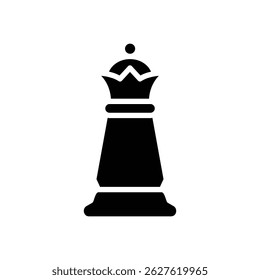 queen chess solid icon vector design good for web or mobile app
