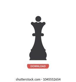 Queen chess vector icon 