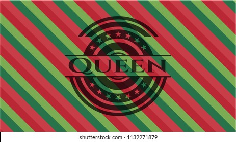 Queen christmas badge background.