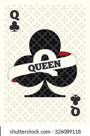 Queen of Clubs Playing Card