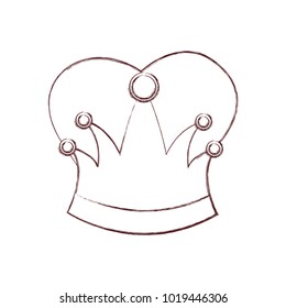 queen crown in brown blurred silhouette