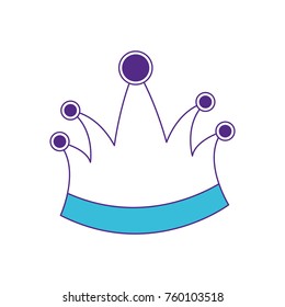 queen crown in color sections silhouette