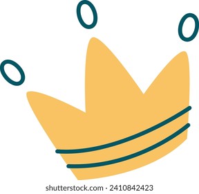 Queen Crown Doodle Vector Illustration