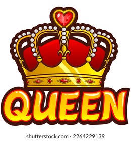 Ilustración del vector emocional de la reina
