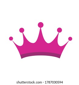 queen crown flat vector design. princess symbol