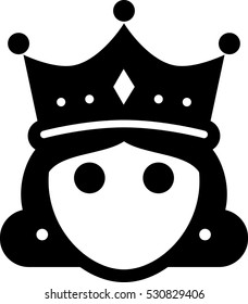 Queen With Crown Icon