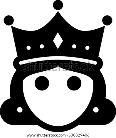 Queen With Crown Icon
