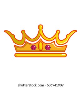 Queen crown icon. Cartoon illustration of queen crown vector icon for web design