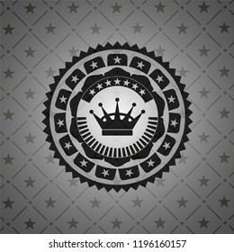 queen crown icon inside black badge