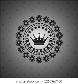 queen crown icon inside black badge