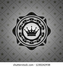 queen crown icon inside black badge