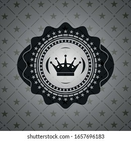 queen crown icon inside black badge