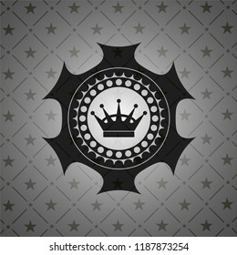 queen crown icon inside dark emblem