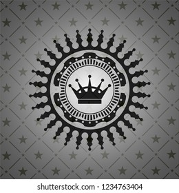 queen crown icon inside dark badge