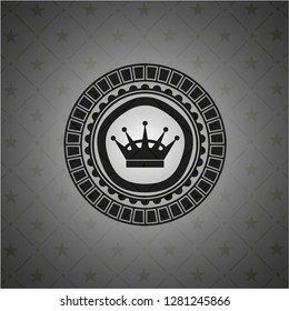 queen crown icon inside dark badge
