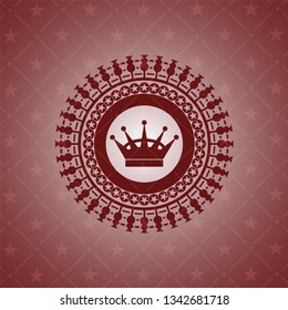 queen crown icon inside red emblem