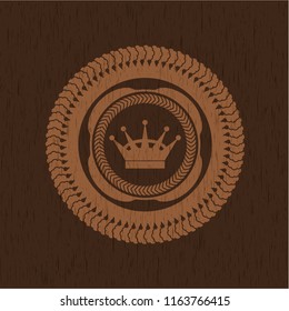 queen crown icon inside wood emblem