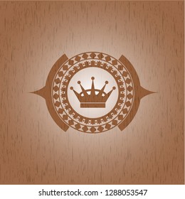 queen crown icon inside wood signboards