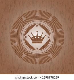 queen crown icon inside wood signboards