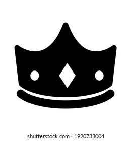 Queen crown icon on white background