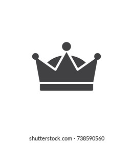 Queen crown icon vector, filled flat sign, solid pictogram isolated on white. Symbol, logo illustration.