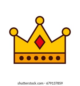 queen crown isolated icon