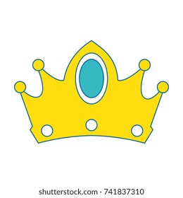 queen crown isolated icon