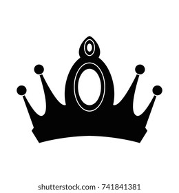 queen crown isolated icon