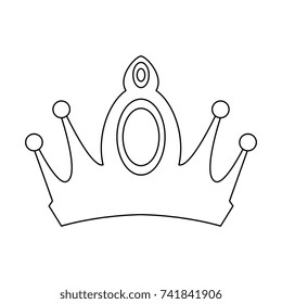 queen crown isolated icon