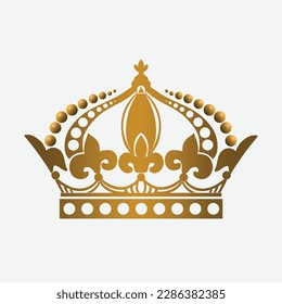corona reina aislada de fondo gris